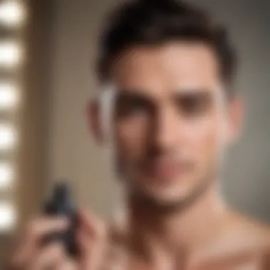 Importance of Aftershave Care Soothing aftershave lotion being applied