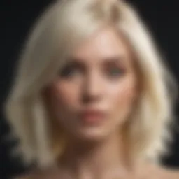 Vibrant platinum blonde hair transformation