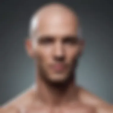 Illustration of Bald Man with Genetic Factors