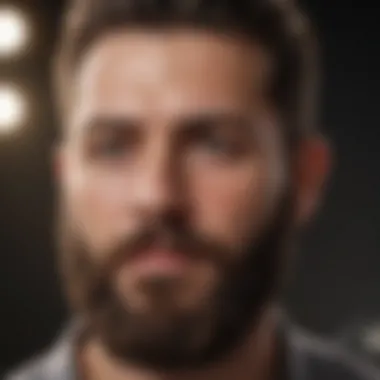 Beard Maintenance Routine A lifestyle image depicting a routine for maintaining a beard