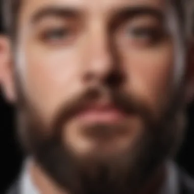 Diverse Beard Styles A close-up of a well-groomed beard showcasing different styles