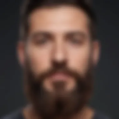 Man with a well-groomed, symmetrical beard