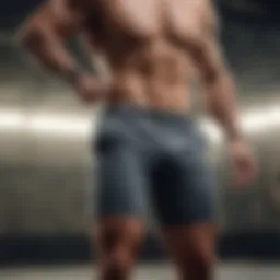 Dynamic athlete showcasing performance shorts in action