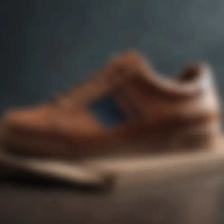 Close-up of a stylish shoe highlighting arch support features