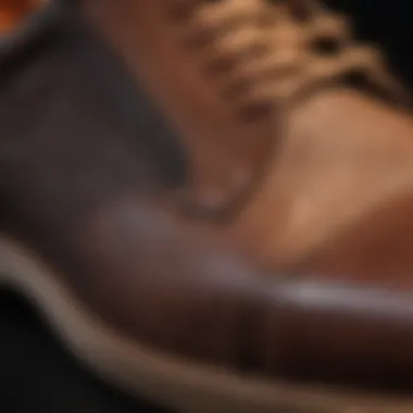 Close-up of breathable material used in modern shoe construction