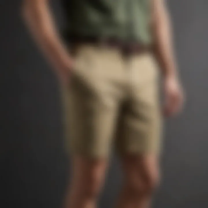 Casual chic dress shorts in khaki