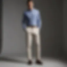 Chic Minimalistic Styling with Chino Slim Taper Fit Pants