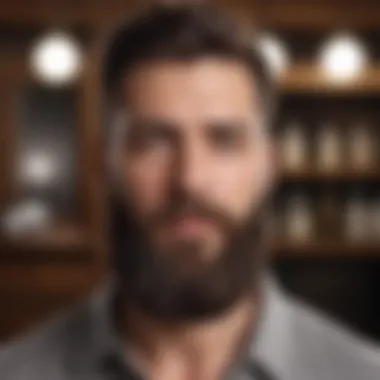 Beard care products selection