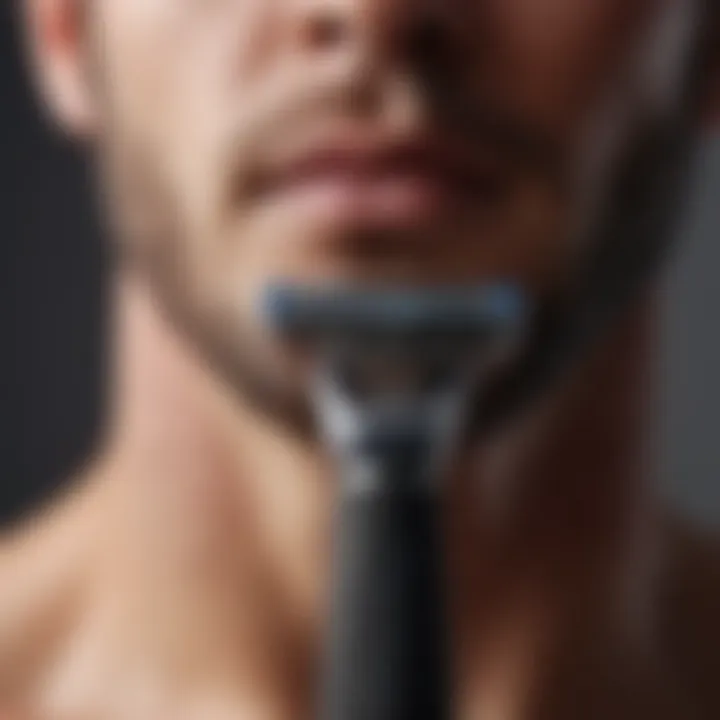 Close-up of a high-quality razor designed for sensitive areas