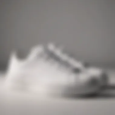 Chunky White Sneakers on Minimalist Background