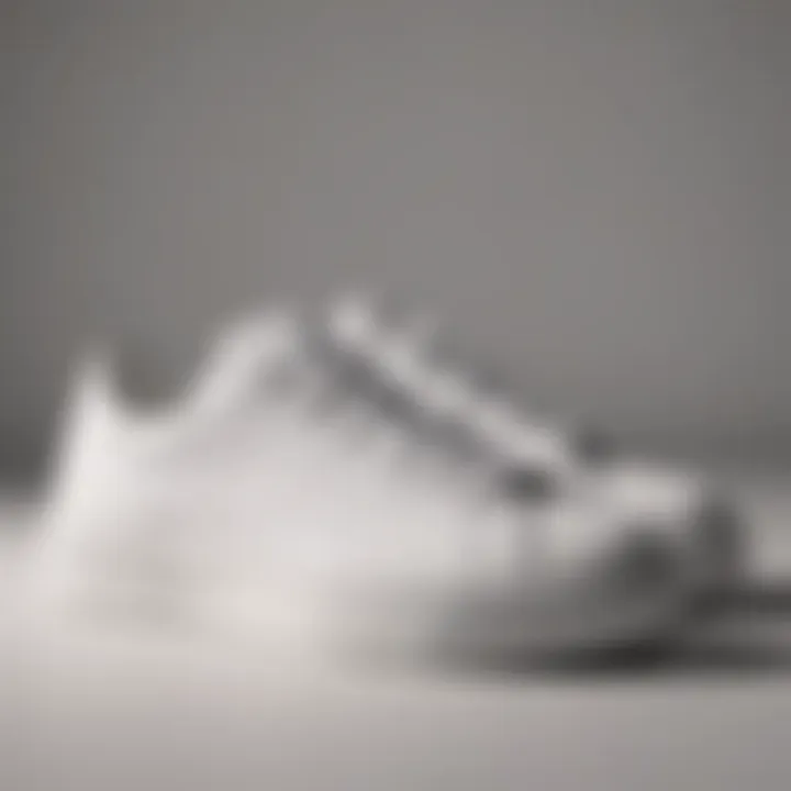 Chunky White Sneakers on Minimalist Background