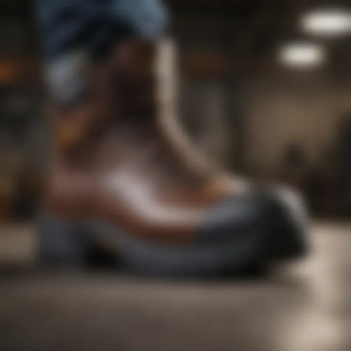 Innovative cushioning technology in steel toe boots