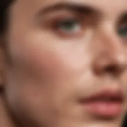 A close-up of healthy skin showcasing the impact of effective skincare routines.