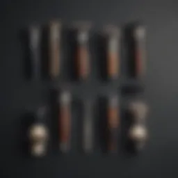 Close-up of various shaving tools for body grooming