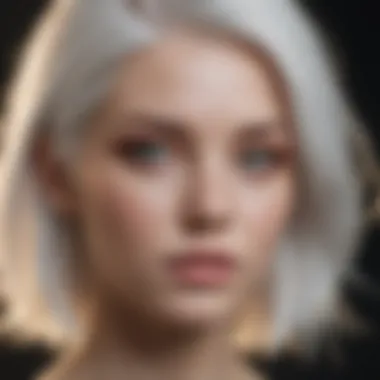 Woman with White Hair Dye