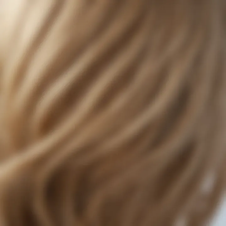 A close-up of hair strands demonstrating potential damage and care.