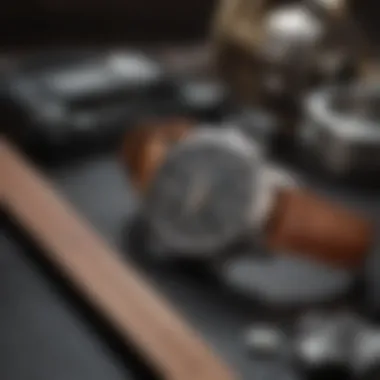 A curated collection of accessories including watches and belts.