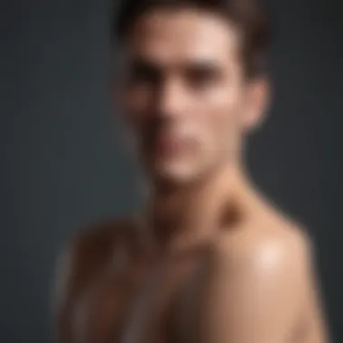 Attaining Smooth Skin Abstract visualization of achieving smooth skin after shaving