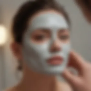 Person applying a clay mask for blackhead removal