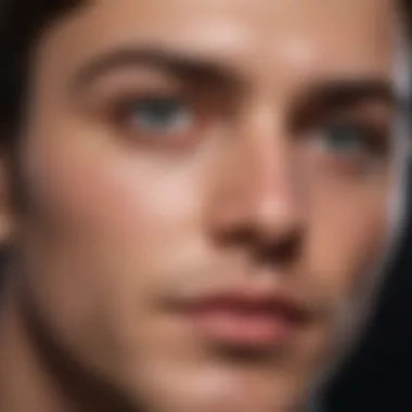 Restful Night and Smooth Under-Eyes Close-up view of a serene person with a smooth under-eye area after a restful night.