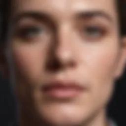 Close-up of clear skin showing the results of effective skincare