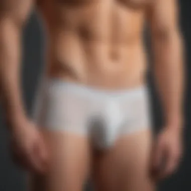 A person wearing breathable cotton underwear to prevent buttock acne