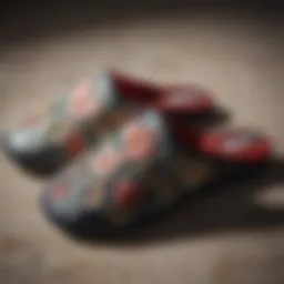 Elegant Adidas Slipper with Floral Embroidery