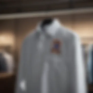 Elegant Branded Shirt Hanging on Display