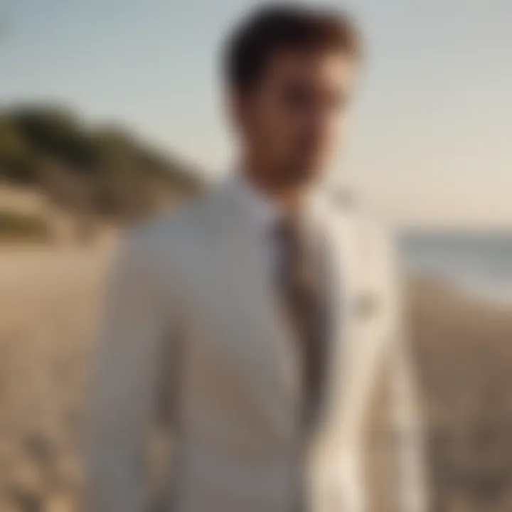 Elegant Linen Suit for Beach Wedding