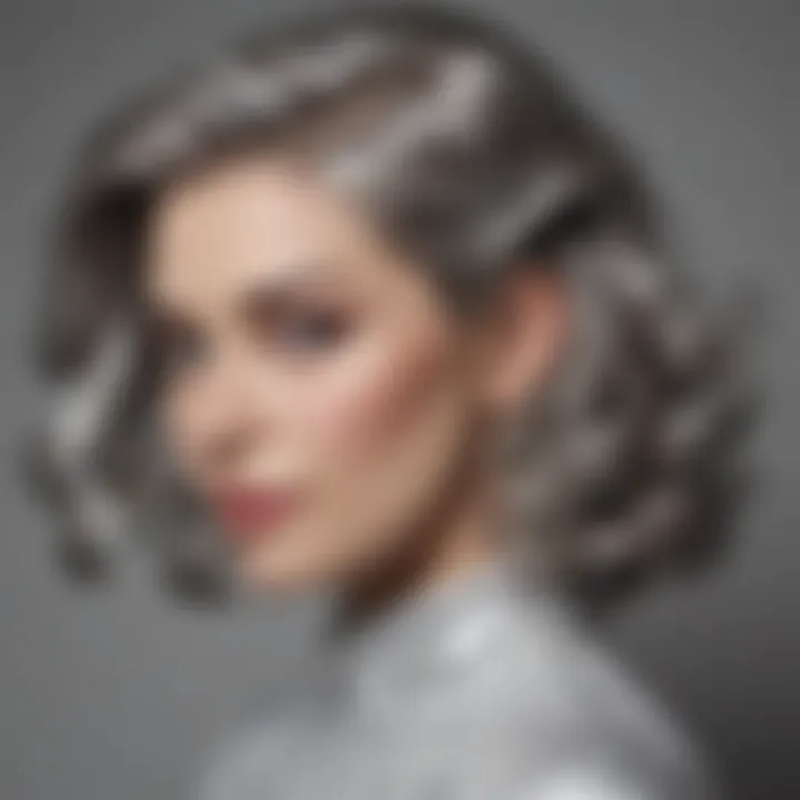 Elegant Silver Waves Hairstyle