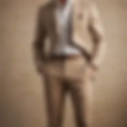 Elegant tailored slacks in a neutral tone