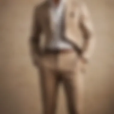 Elegant tailored slacks in a neutral tone