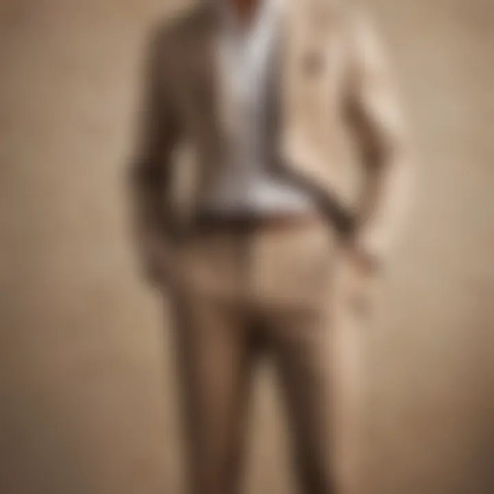 Elegant tailored slacks in a neutral tone