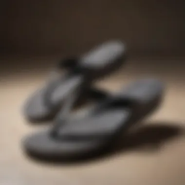 Ergonomic flip flops featuring cushioned heel support