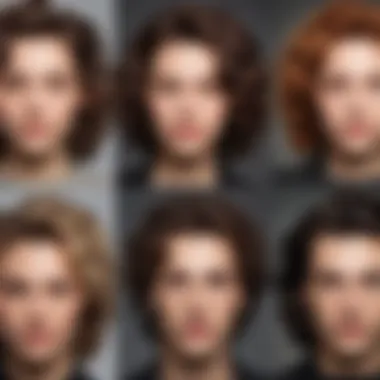 Diagram explaining the effects of different hair types on perm results