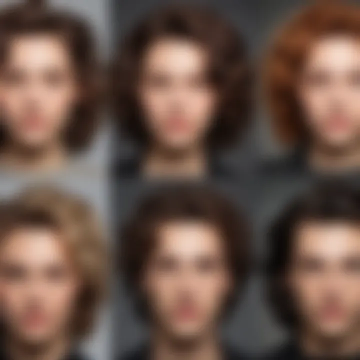 Diagram explaining the effects of different hair types on perm results