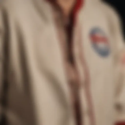 Vintage baseball uniform with intricate stitching details