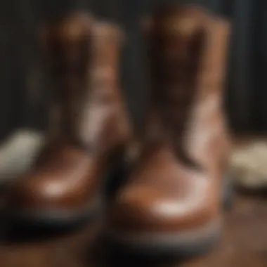 Close-up of John Dutton's rugged leather boots