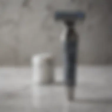 Exquisite Shaving Razor on Marble Surface