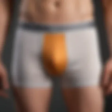 Close-up view of innovative fabric technology in boxer briefs