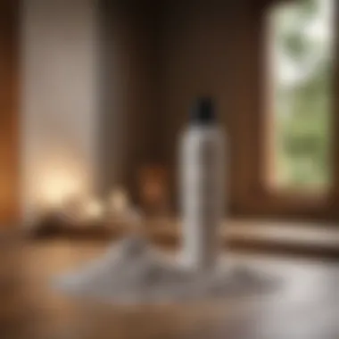 Minimalist Spa Antifungal Powder Antifungal powder in a minimalist spa environment