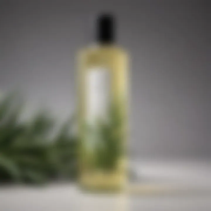 Aloe vera and tea tree infused toner in elegant glass bottle