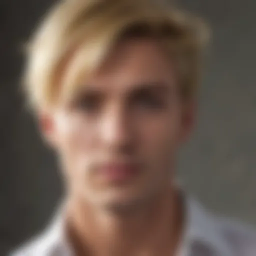 Stylish man with blonde hair showcasing trendy hairstyles