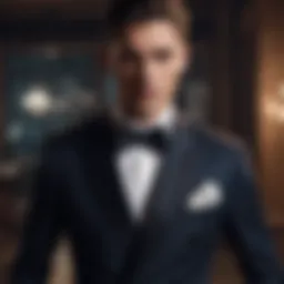 Sophisticated evening attire showcasing elegant tailoring