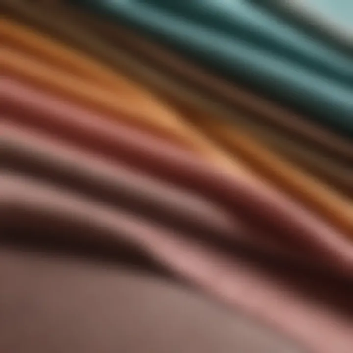 Sustainable fabric swatches in various colors