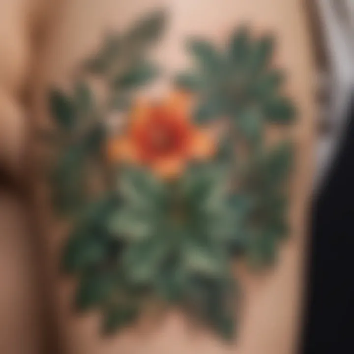 Botanical Inspired Temporary Tattoo Artwork