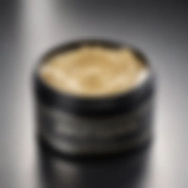 High-quality hair paste displayed in an elegant jar, highlighting its creamy consistency.