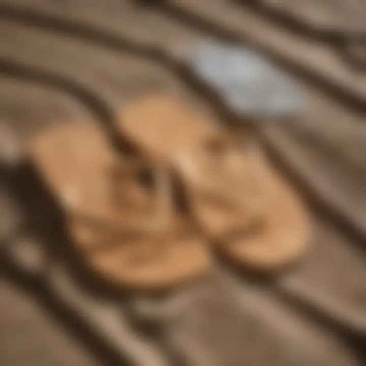 Close-up of Havaianas material and craftsmanship