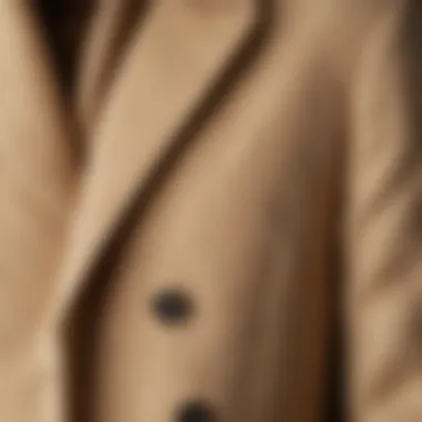 Close-up of fabric texture on a J.Crew coat