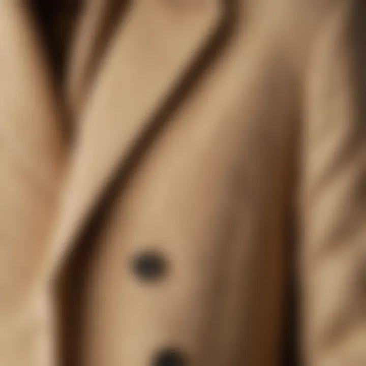 Close-up of fabric texture on a J.Crew coat